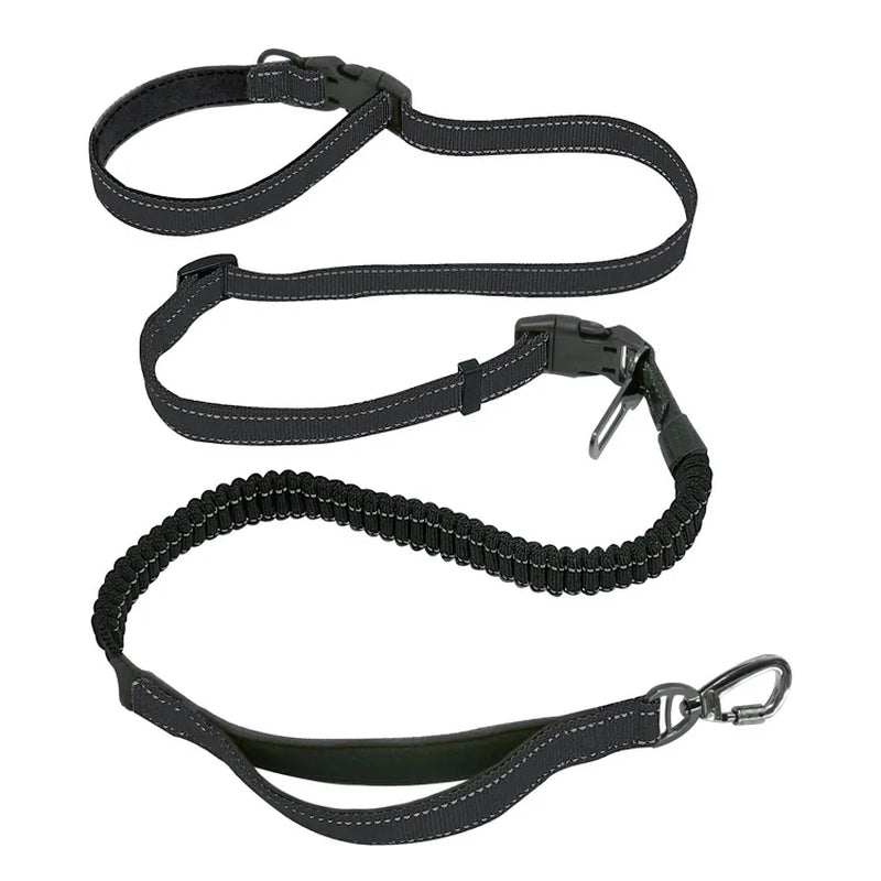 Hands Free Dog Leash 6 in 1 Waist Dog Lead Adjustable 8Ft Bungee Dog Leash with Nylon Double Handle for Walking/Running/Training