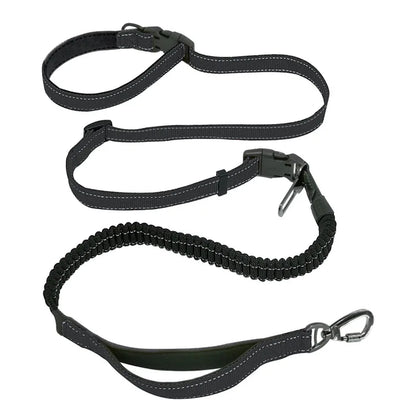 Hands Free Dog Leash 6 in 1 Waist Dog Lead Adjustable 8Ft Bungee Dog Leash with Nylon Double Handle for Walking/Running/Training
